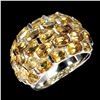 Image 2 : Natural Unheated Oval Yellow Citrine Ring