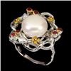 Image 1 : Natural Pearl & Ruby Ring