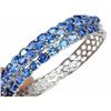 Image 2 : Natural Unheated Oval Blue Kyanite Bangle