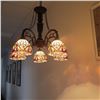 Image 4 : Victorian Tiffany-style Stained Glass Chandelier