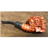 Image 3 : Handcarved Wooden Skeleton Skulls Smoking Pipe
