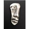 Image 2 : Modern Abstract Silver Plated Face Brooch Pin