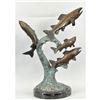 Image 2 : Signed Marius, Limited Edition Bronze Fish Yacht Sculpture
