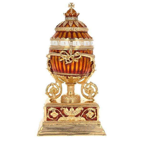 Faberge-Inspired Bouquet Of Lilies Trinket Jewel Box Egg
