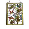 Image 2 : Hummingbirds & Grapevine Stained Glass Hanging Window