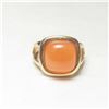 Image 1 : Modern 4.25ct Orange Carnelian 14kt Gold Ring