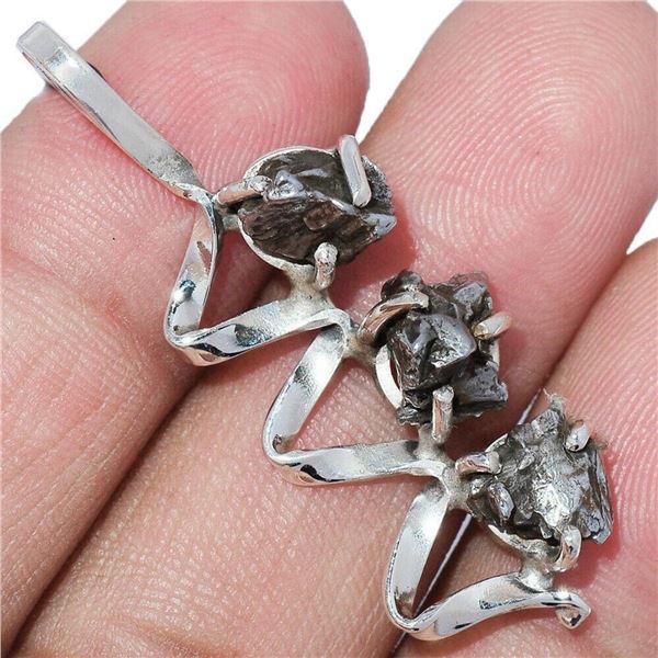 Meteorite Campo Del Cielo Sterling Silver Pendant