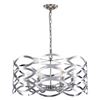 Image 1 : Transitional Modern Chrome Six Light Ceiling Pendant