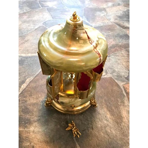 Vintage Onyx Music Box Cigarette Dispenser