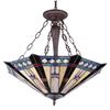 Image 2 : Tiffany-style Geoemetirc Inverted Ceiling Pendant Light