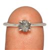 Image 1 : Natural Rough Grey Diamond Sterling Silver Ring