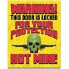 Image 1 : Warning, Skull & Gun Metal Pub Bar, Garage Sign