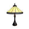 Image 1 : Modern Tiffany-style Variegated Paneled Stained Glass Table Lamp