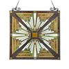 Image 2 : Mission Style Stained Art Glass Window Panel