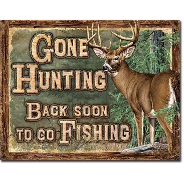 Vintage Style Decorative Hunt Room, Pub Bar Metal Sign