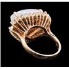 Image 3 : 7.51 ctw Opal and Diamond Ring - 14KT Rose Gold