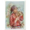 Image 1 : "Man with Hoe" Limited Edition Lithograph by Edna Hibel (1917-2014), Numbered an
