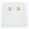 Image 2 : New 14K Rose Gold Princess Cut Solitaire Stud Earrings