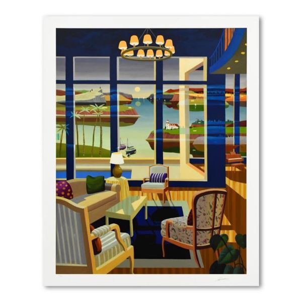 Datian, "Reflections in Blue" Limited Edition, Numbered and Hand Signed with Let