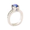 Image 4 : 3.01 ctw Blue Sapphire And Diamond Ring - Platinum