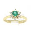 Image 2 : Quality 18k Solid Gold 1.06 ctw Emerald RARE Pear Diamond Halo Cocktail Ring