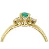 Image 5 : Quality 18k Solid Gold 1.06 ctw Emerald RARE Pear Diamond Halo Cocktail Ring
