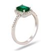 Image 2 : 1.07 ctw Emerald and 0.26 ctw Diamond Platinum Ring