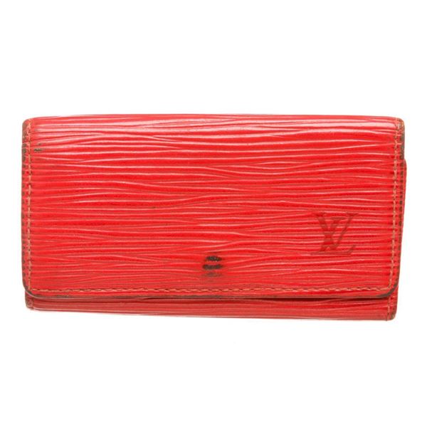 Louis Vuitton Red Epi Leather 4 Key Holder