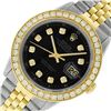 Image 8 : Rolex Mens 2 Tone 18K Black 1.9 ctw Diamond Datejust Wristwatch 36MM