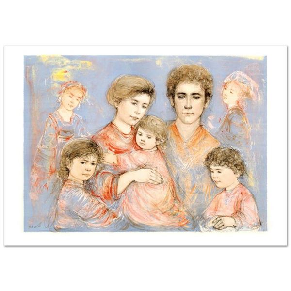 "Michael's Family" Limited Edition Lithograph (36" x 26") by Edna Hibel (1917-20