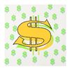 Image 1 : Steve Kaufman (1960-2010), "Dollar Sign" Limited Edition Hand Pulled Silkscreen