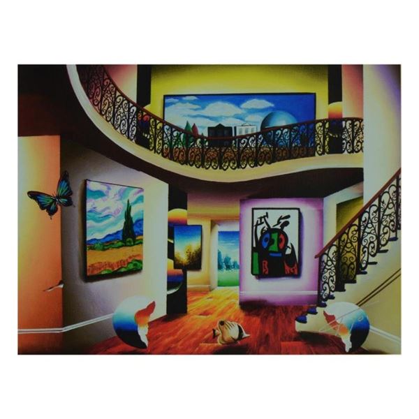 Ferjo, "Cornifield with Gritte And Miro" Limited Edition on Canvas, Numbered and