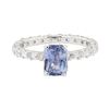 Image 2 : 2.84 ctw Sapphire and Diamond Ring - 14KT White Gold