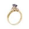 Image 4 : 0.91 ctw Blue Sapphire and Diamond Wedding Set - 14KT Yellow Gold