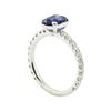 Image 4 : 1.78 ctw Sapphire and Diamond Ring - 14KT White Gold