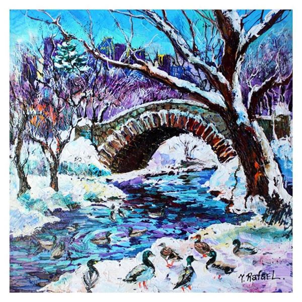 Yana Rafael, "A Mild Winters Day" Hand Signed Original Painting on Canvas with C