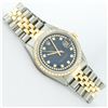 Image 3 : Rolex Mens 2 Tone Blue String VS Diamond Datejust Wristwatch Oyster Perpetual