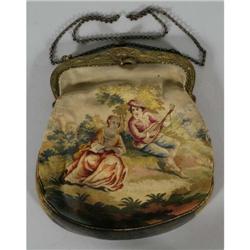FRENCH PETIT POINT PURSE, early 20th century,