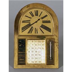 TIFFANY BRONZE DESK CLOCK with perpetual cale