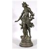 Image 1 : CAST METAL FIGURE OF A CLASSICAL MAIDEN 29 1/