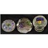 Image 1 : GROUP OF (3) ANTIQUE ART GLASS PAPERWEIGHTS,