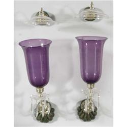 PAIR OF PAK TONG HURRICANE CANDLE LAMP SCONCE