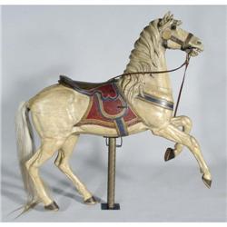 CARVED AND PAINTED AMERICAN PRANCER CAROUSEL