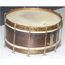 ROSEWOOD DRUM, CIVIL WAR ERA with stenciled c