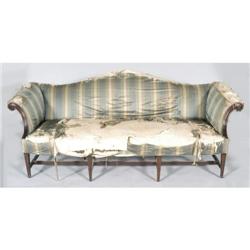 CHIPPENDALE CAMEL BACK SOFA 88"long,37"high,