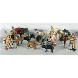 SCHOENHUT CIRCUS GROUPING 15 various animals