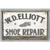 Image 1 : PAINTED SHOE REPAIR SIGN 39"x24", circa 1900,
