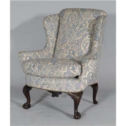 PHILADELPHIA STYLE CHIPPENDALE EASY CHAIR wit
