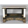 Image 1 : NEW YORK CLASSICAL PIER TABLE with marble col