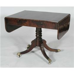 REGENCY SOFA TABLE with crossbanded top and t